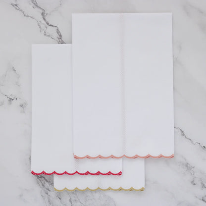 Cotton Pique Verona Scalloped Guest Towel