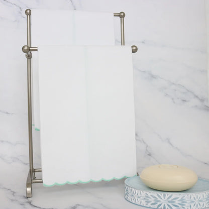 Cotton Pique Verona Scalloped Guest Towel