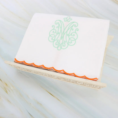 Cotton Pique Verona Scalloped Guest Towel
