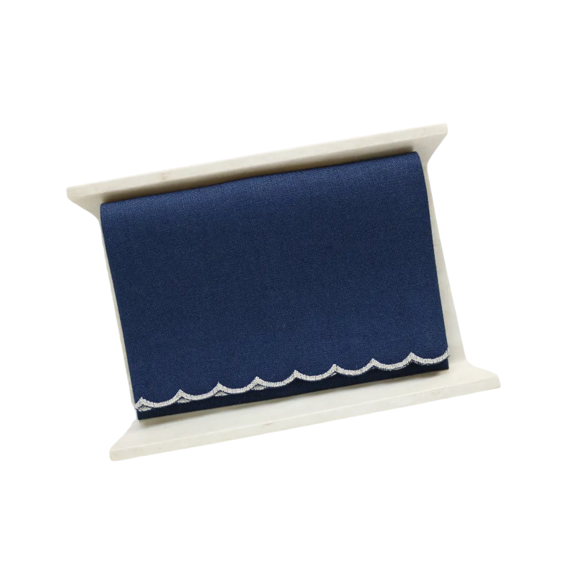 Verona Scalloped Linen Guest Towel