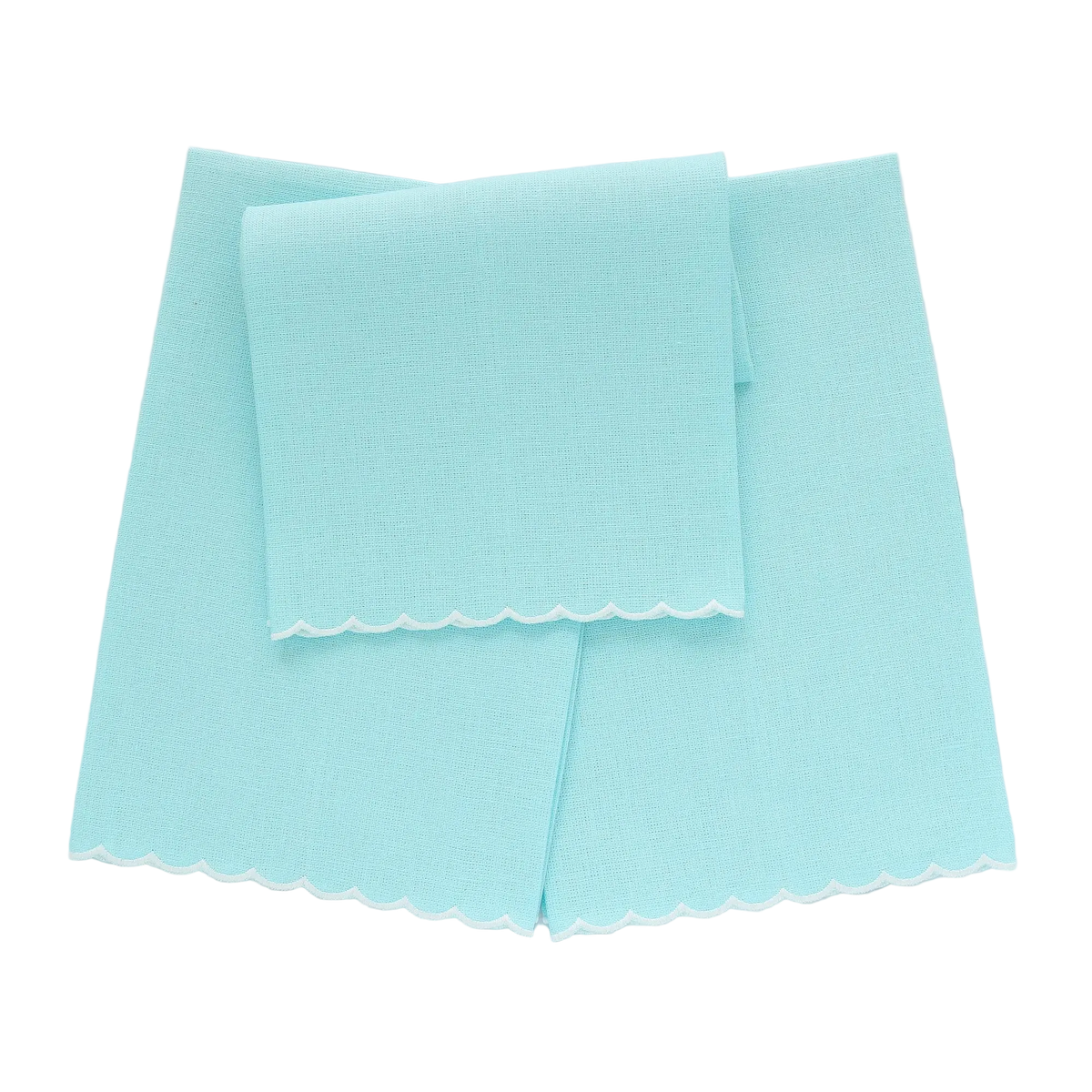 Verona Scalloped Linen Guest Towel