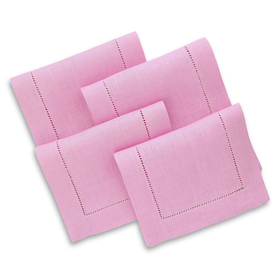Cotton Candy 6x9 Hemstitched Cocktail Napkins (set of 4)