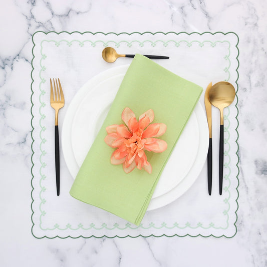 White Bergamo Napkins and Placemats (each)