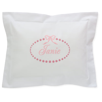 Casey White Pique Baby Pillow