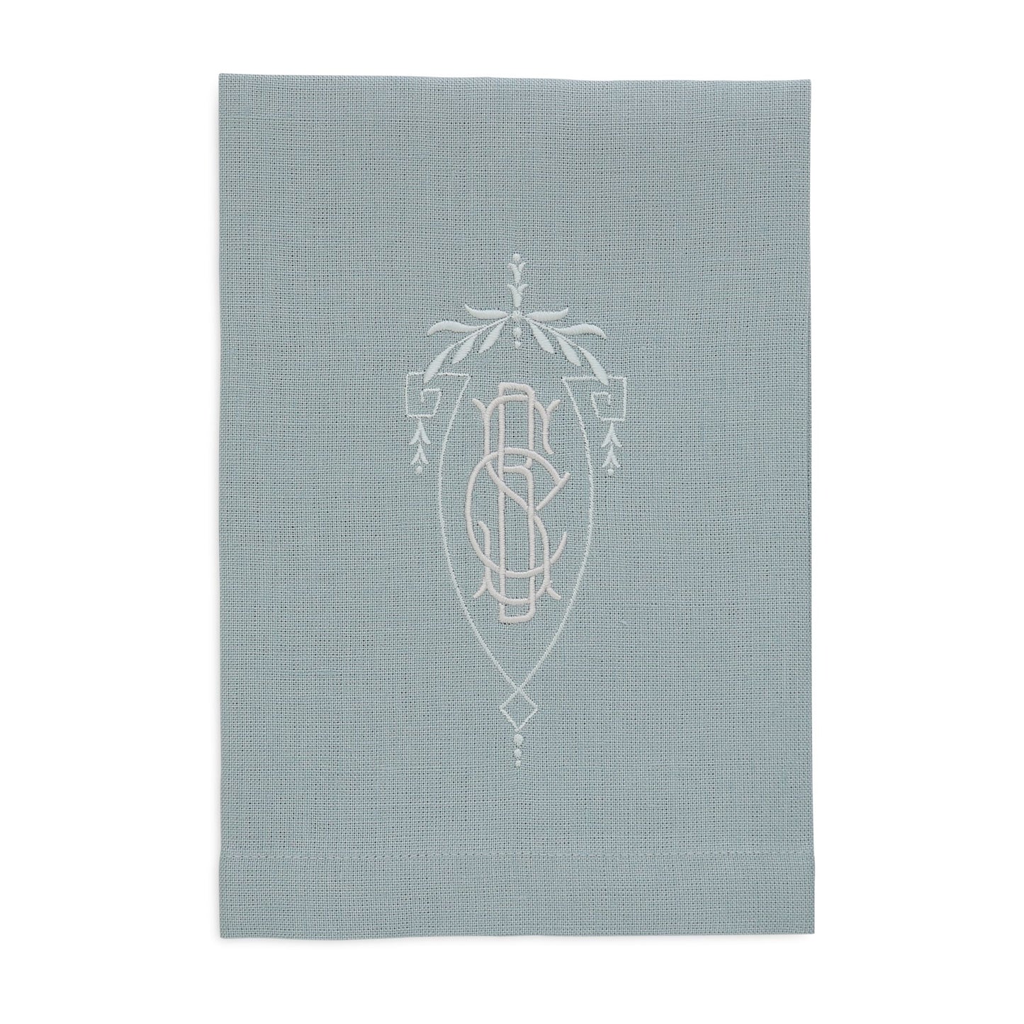 SILVERBLUE tones Plain Hem Linen Guest Towels (each)