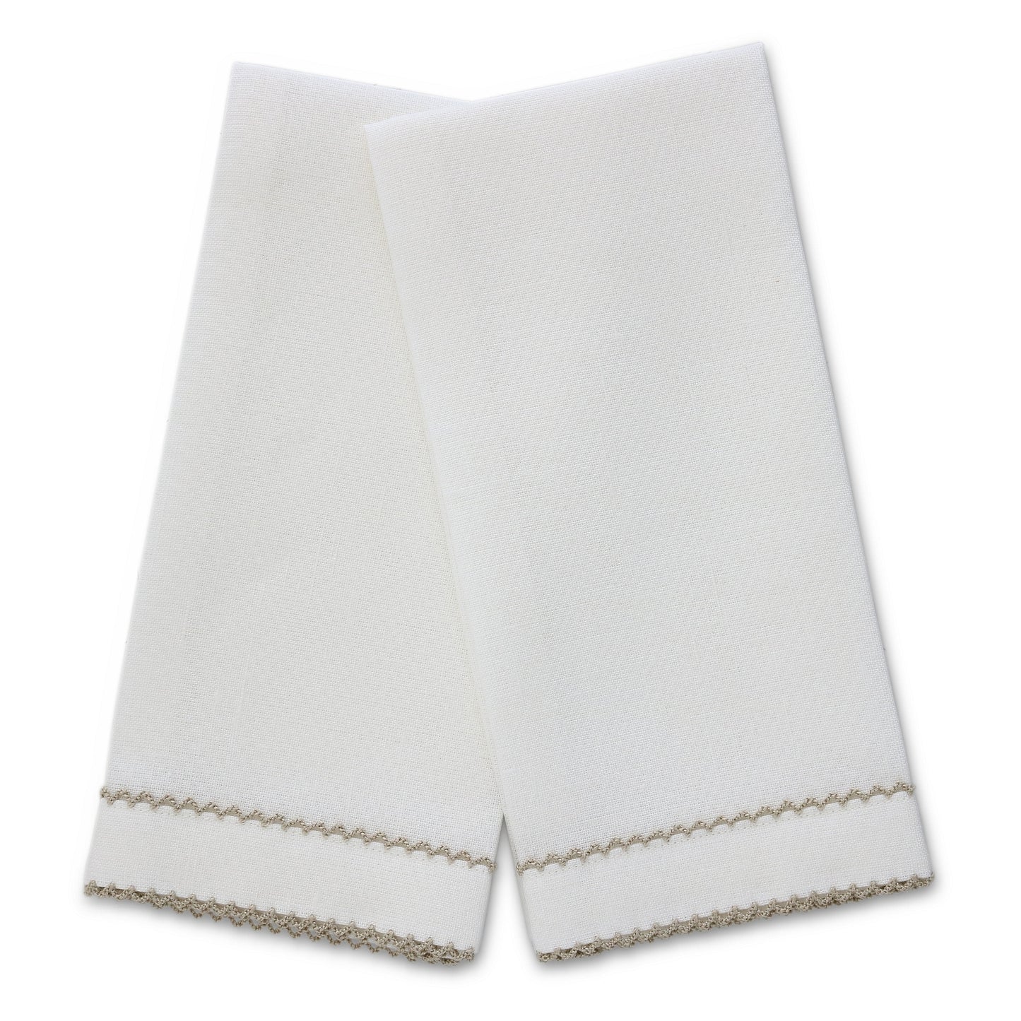 Asciugamani per gli ospiti in lino con rifiniture a doppio Picot su ordinazione (ciascuno)