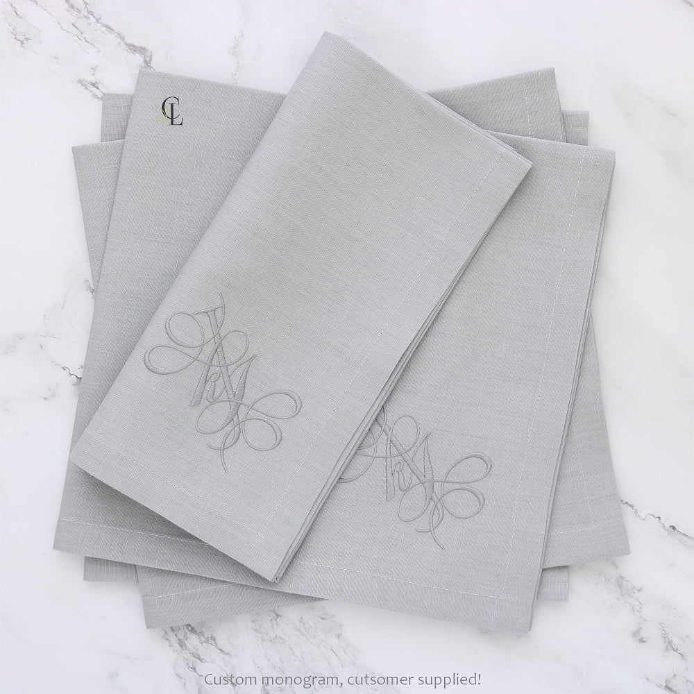 Monaco Drizzle Grey Dinner Napkins (each)