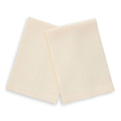 YELLOW tones Plain Hem Linen Guest Towels (each)