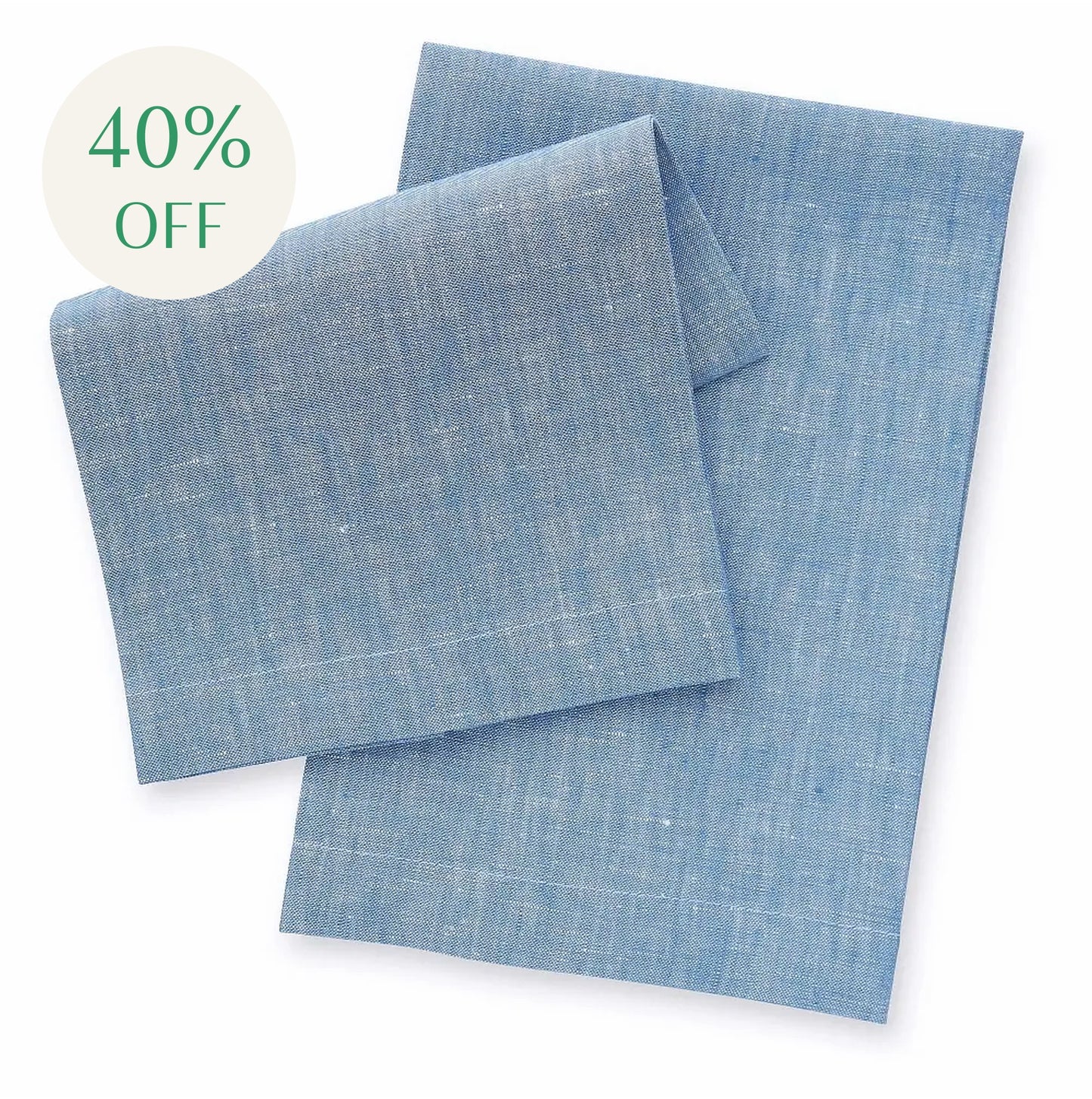 Chambray Blue Linen Guest Towel (each)