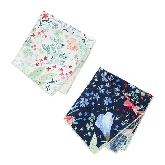 Swiss Sateen Floral Pocket Squares (each)