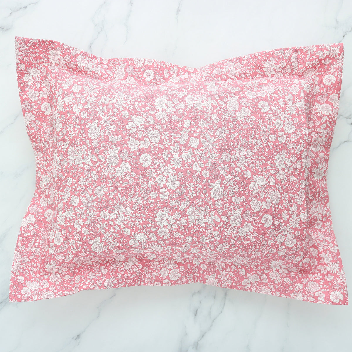 Liberty London Boudoir Sham in Emily Belle floral prints, plain hem