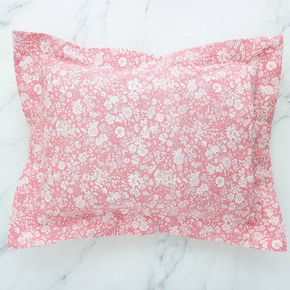 Liberty London Boudoir Sham in Emily Belle floral prints, plain hem