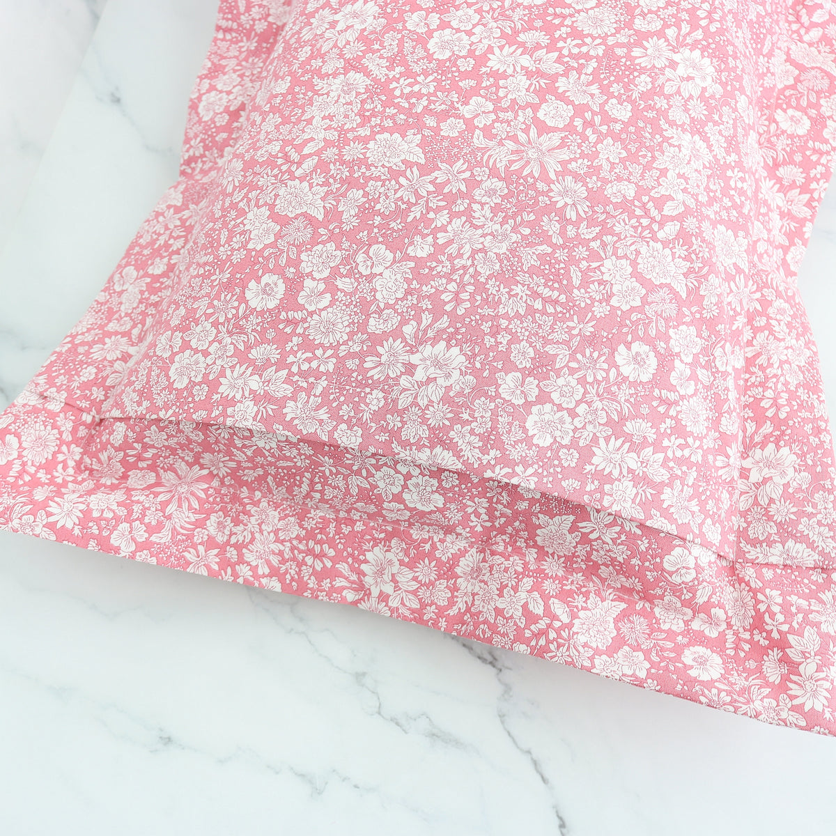 Liberty London Boudoir Sham in Emily Belle floral prints, plain hem