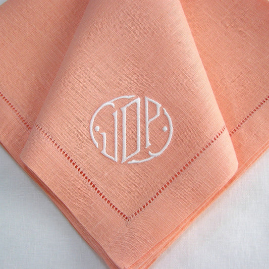 Cameo Hemstitched Linen Dinner Napkins (set of 4)