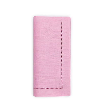 Cotton Candy Hemstitched Linen Dinner Napkins (set of 4)