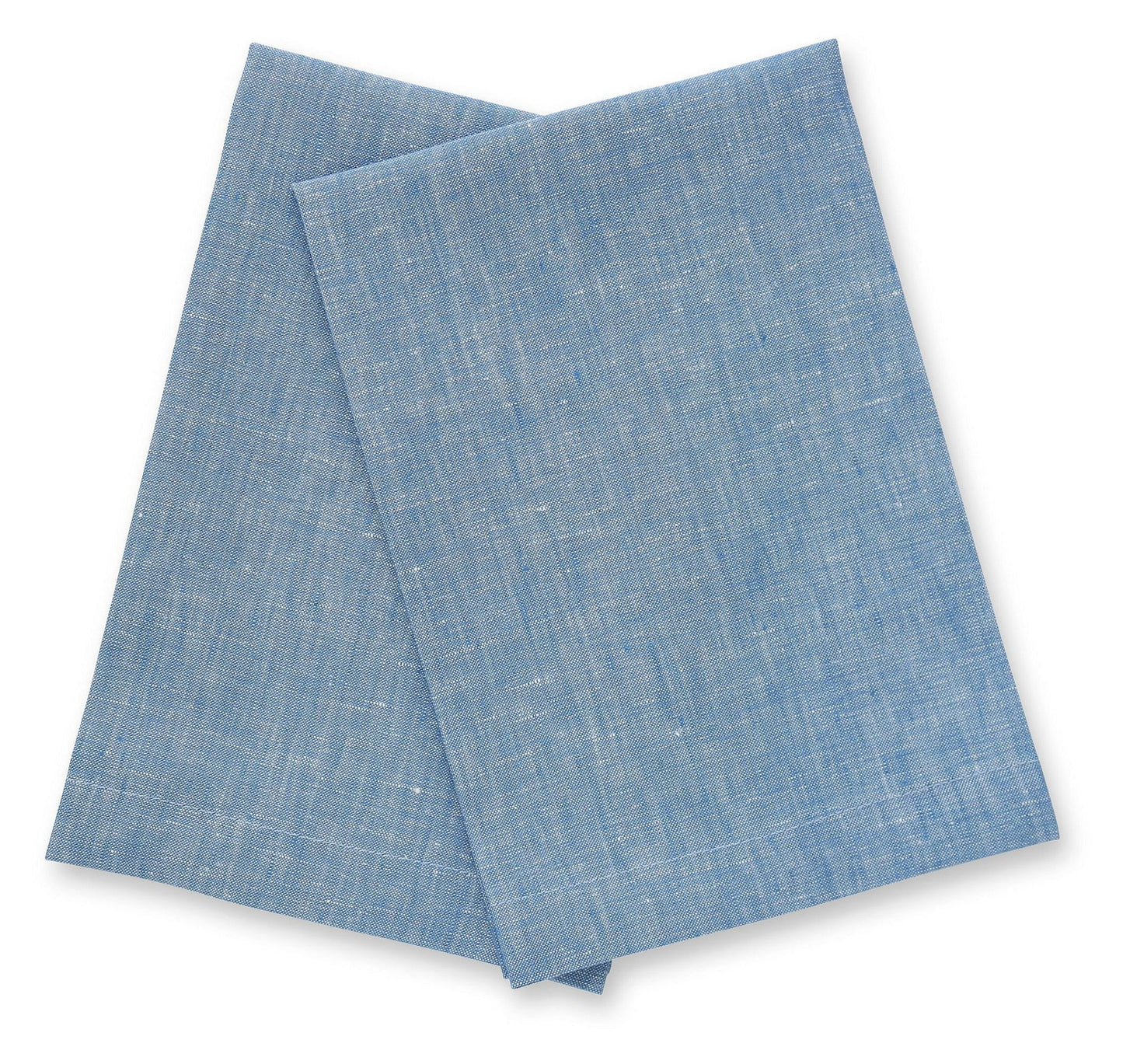 Asciugamani per ospiti in lino intrecciato in bianco e blu (ciascuno)